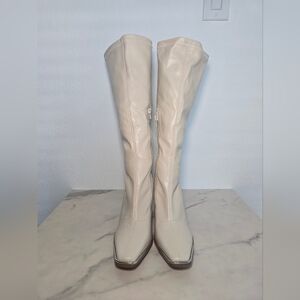 Fashion Nova Beige Knee-High Boots